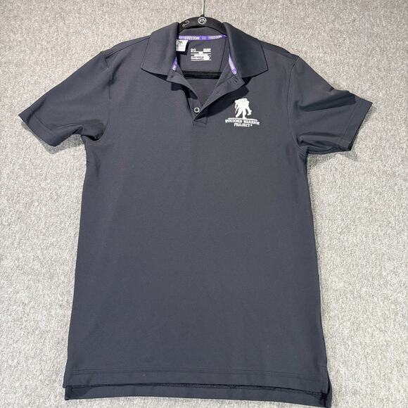 Under Armour Wounded Warrior‎ Project Shirt Mens Small Polo HeatGear Freedom - Picture 1 of 6